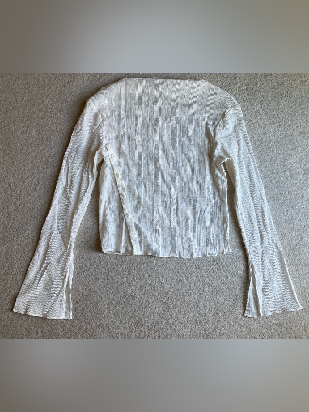 & Other Stories boat neck flared sleeve top